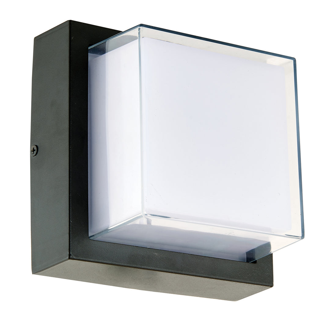 Abra Lighting 50024ODW-MB Geo Led Wall Fixture Outdoor Black