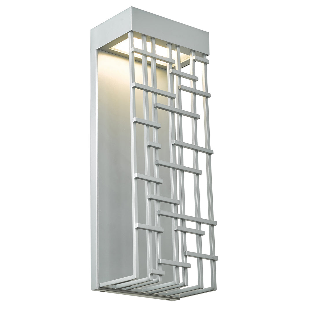 Abra Lighting 50061ODW-SL Aspen Led Wall Fixture Outdoor Pewter, Nickel, Silver