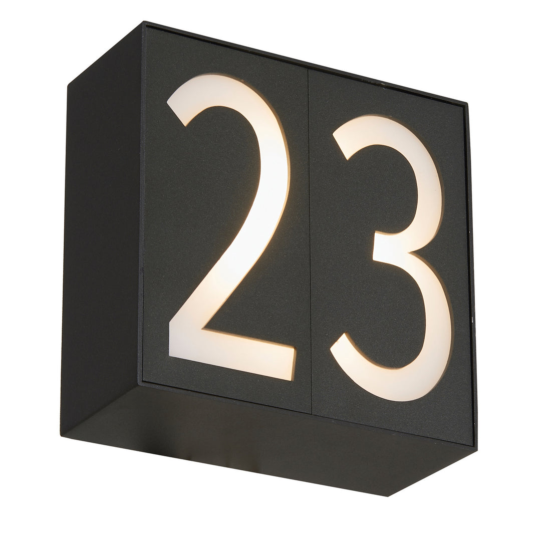 Abra Lighting 50090NL-2-MB Numero Led Wall Fixture Outdoor Black