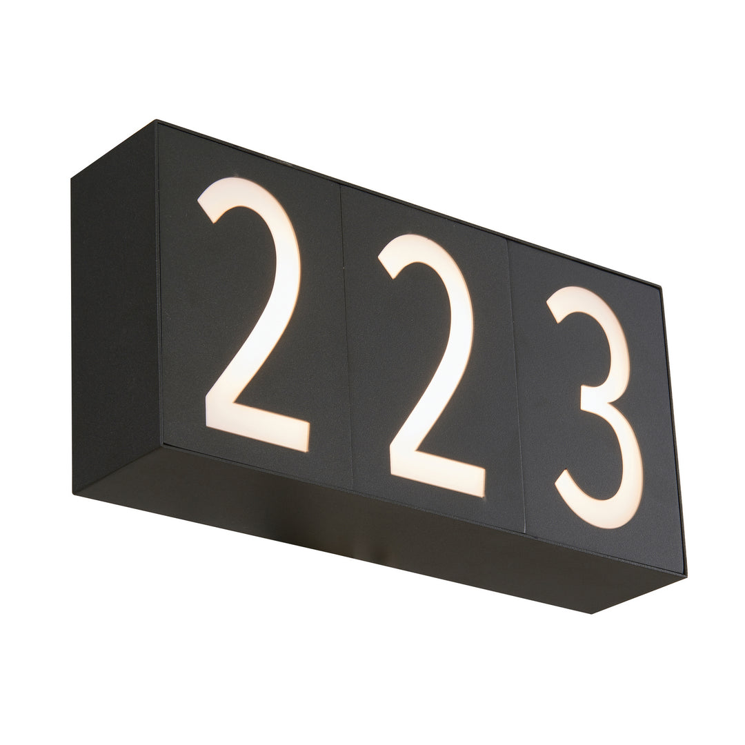Abra Lighting 50091NL-3-MB Numero Led Wall Fixture Outdoor Black