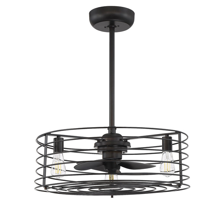 Meridian Moutd M2007ORB Ceiling Fan 14 - Oil Rubbed Bronze, Black/