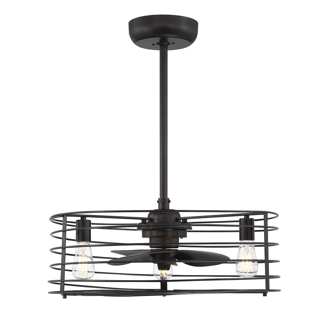 Meridian Moutd M2007ORB Ceiling Fan 14 - Oil Rubbed Bronze, Black/