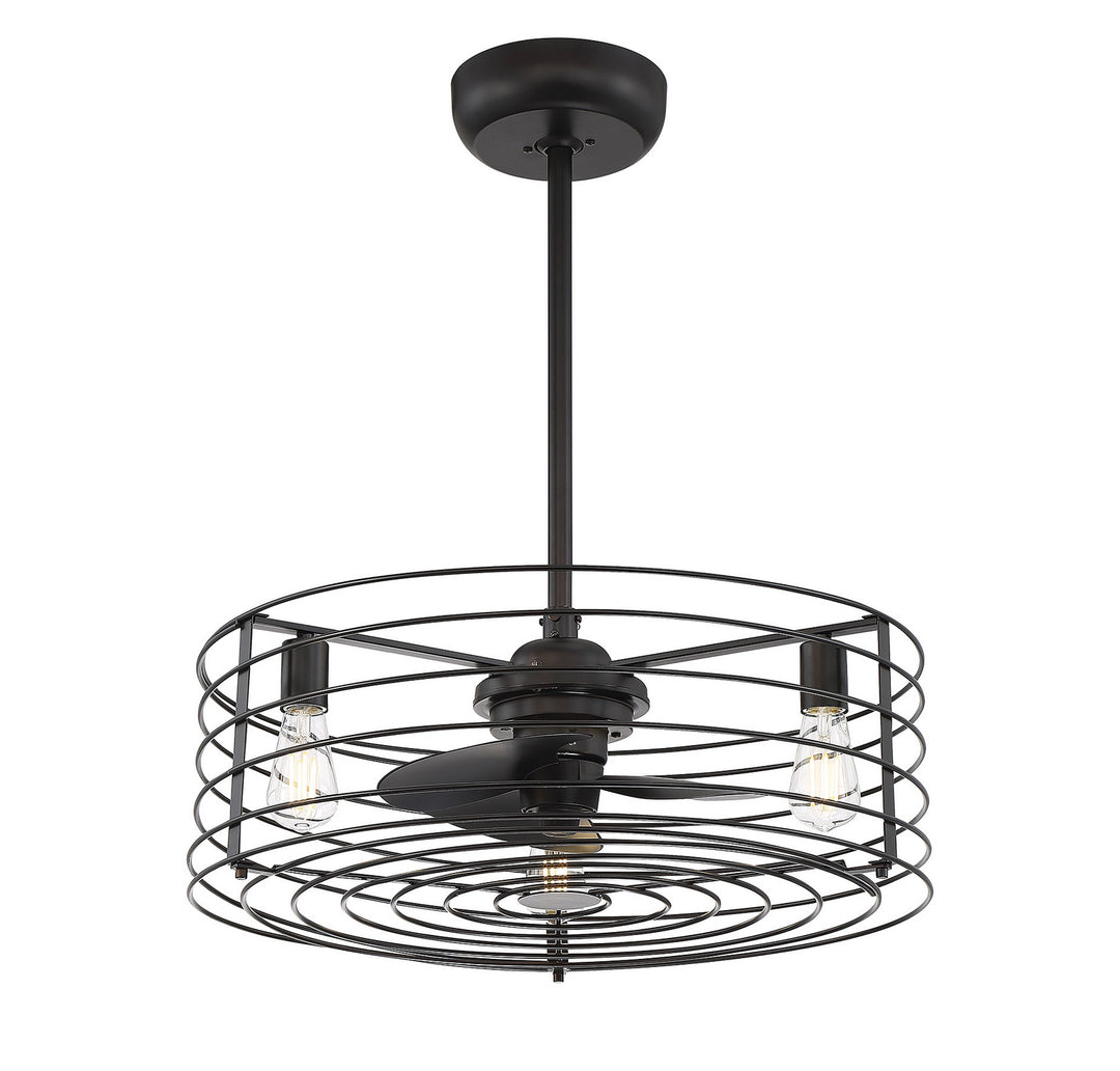 Meridian Moutd M2007ORB Ceiling Fan 14 - Oil Rubbed Bronze, Black/