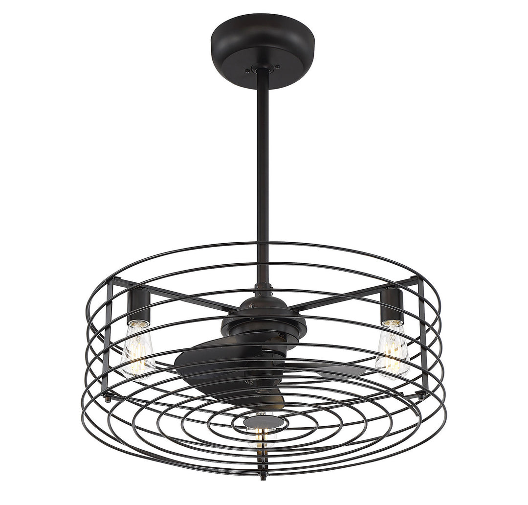 Meridian Moutd M2007ORB Ceiling Fan 14 - Oil Rubbed Bronze, Black/