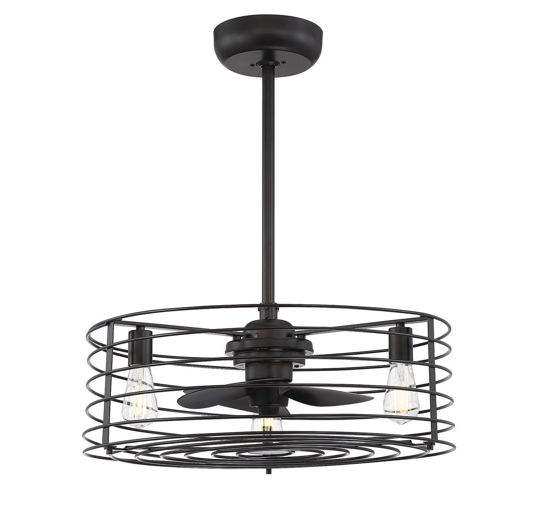 Meridian Moutd M2007ORB Ceiling Fan 14 - Oil Rubbed Bronze, Black/