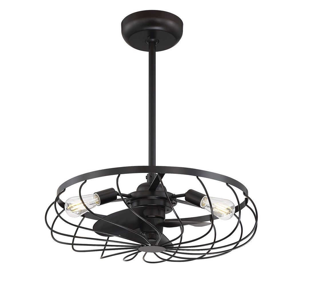 Meridian Moutd M2008ORB Ceiling Fan 14 - Oil Rubbed Bronze, Black/