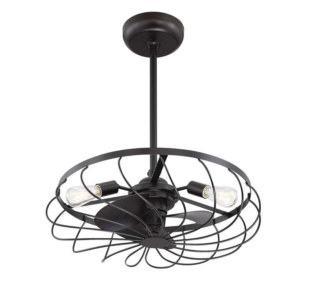 Meridian Moutd M2008ORB Ceiling Fan 14 - Oil Rubbed Bronze, Black/