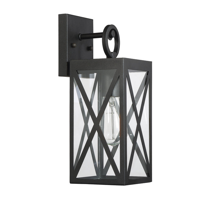 Meridian Lighting M50027BK Moutd One Light Outdoor Wall Sconce Outdoor Black