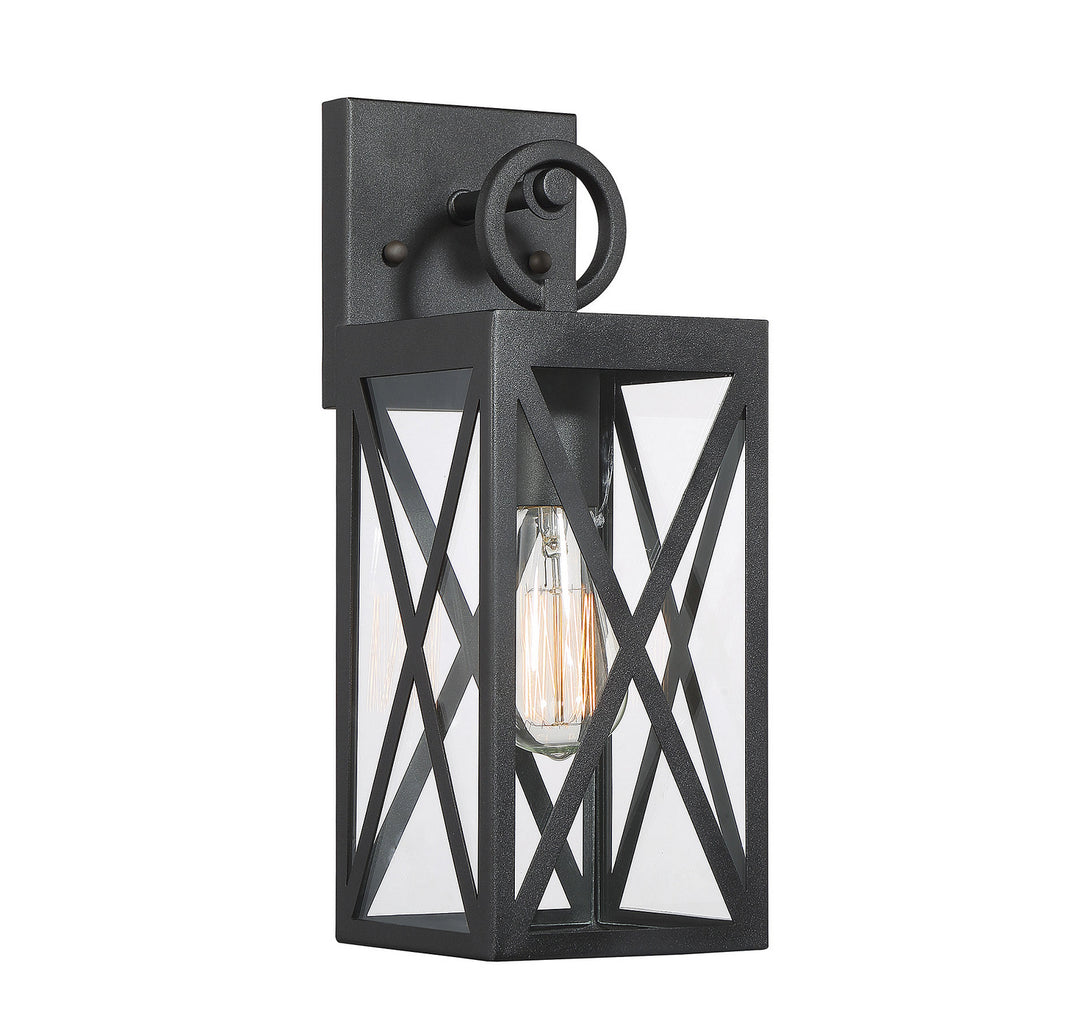 Meridian Lighting M50027BK Moutd One Light Outdoor Wall Sconce Outdoor Black