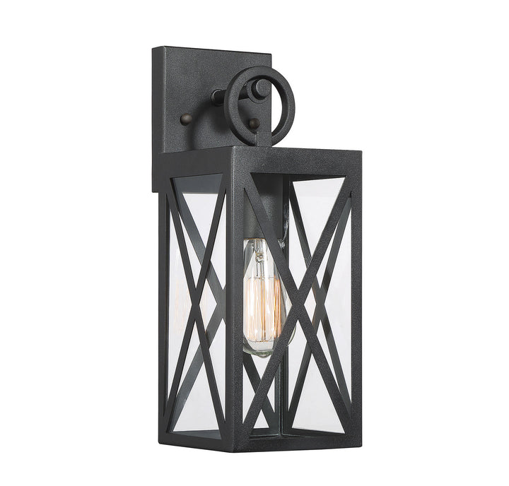 Meridian Lighting M50027BK Moutd One Light Outdoor Wall Sconce Outdoor Black