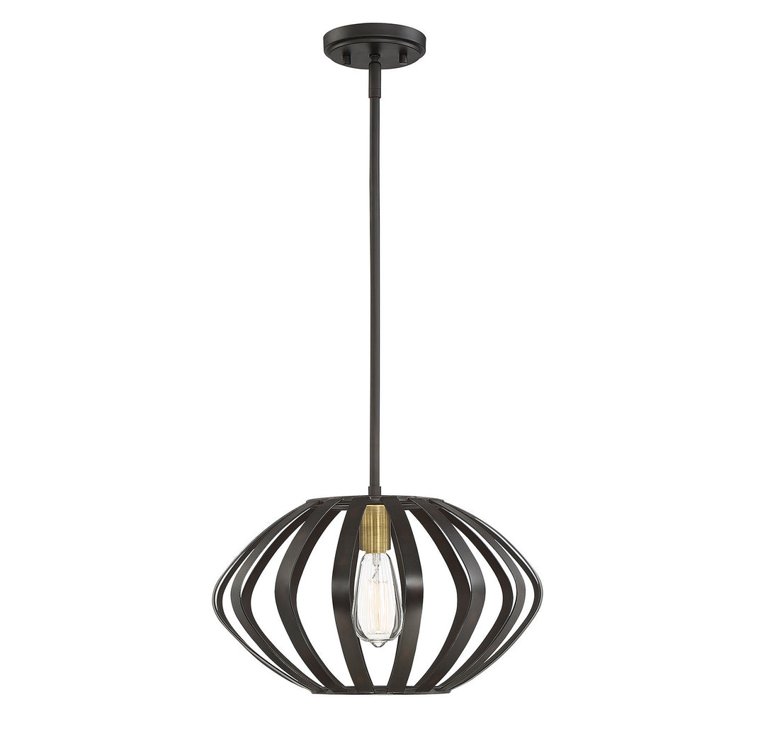Meridian Mmin2 M70079ORBNB Pendant Light - Oil Rubbed Bronze and Natural Brass