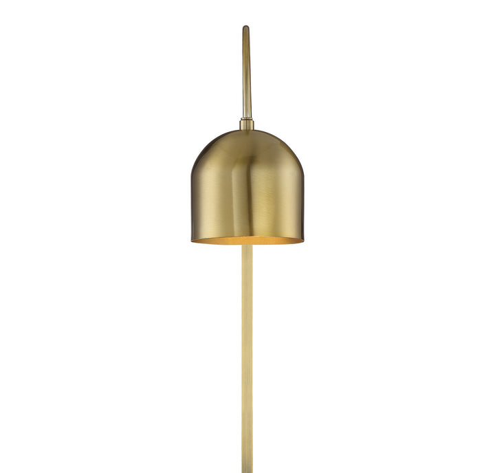 Meridian Lighting M90045NB Mscon One Light Wall Sconce Lamp Brass
