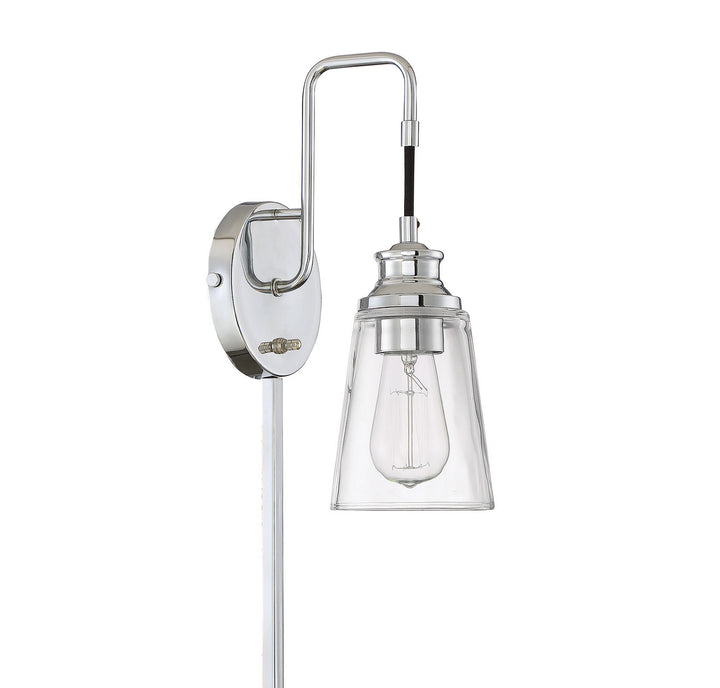 Meridian Lighting M90053CH Mscon One Light Wall Sconce Lamp Chrome