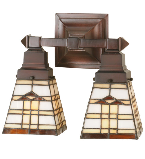 Meyda Tiffany Arrowhead Mission 98200 Bath Vanity Light 12 in. wide - Antique