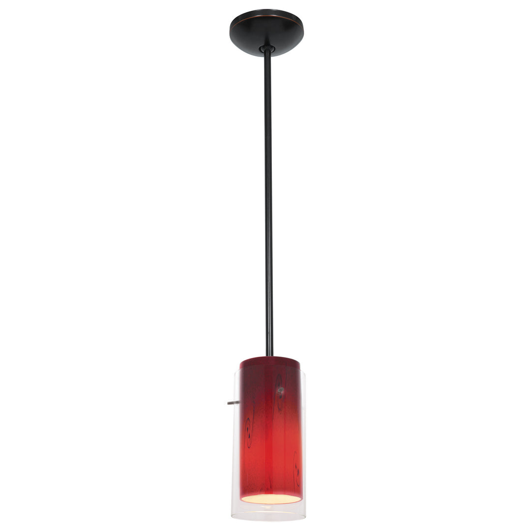 Access Glass'n Glass Cylinder 28033-1R-ORB/CLRUSKY Pendant Light - Oil Rubbed Bronze