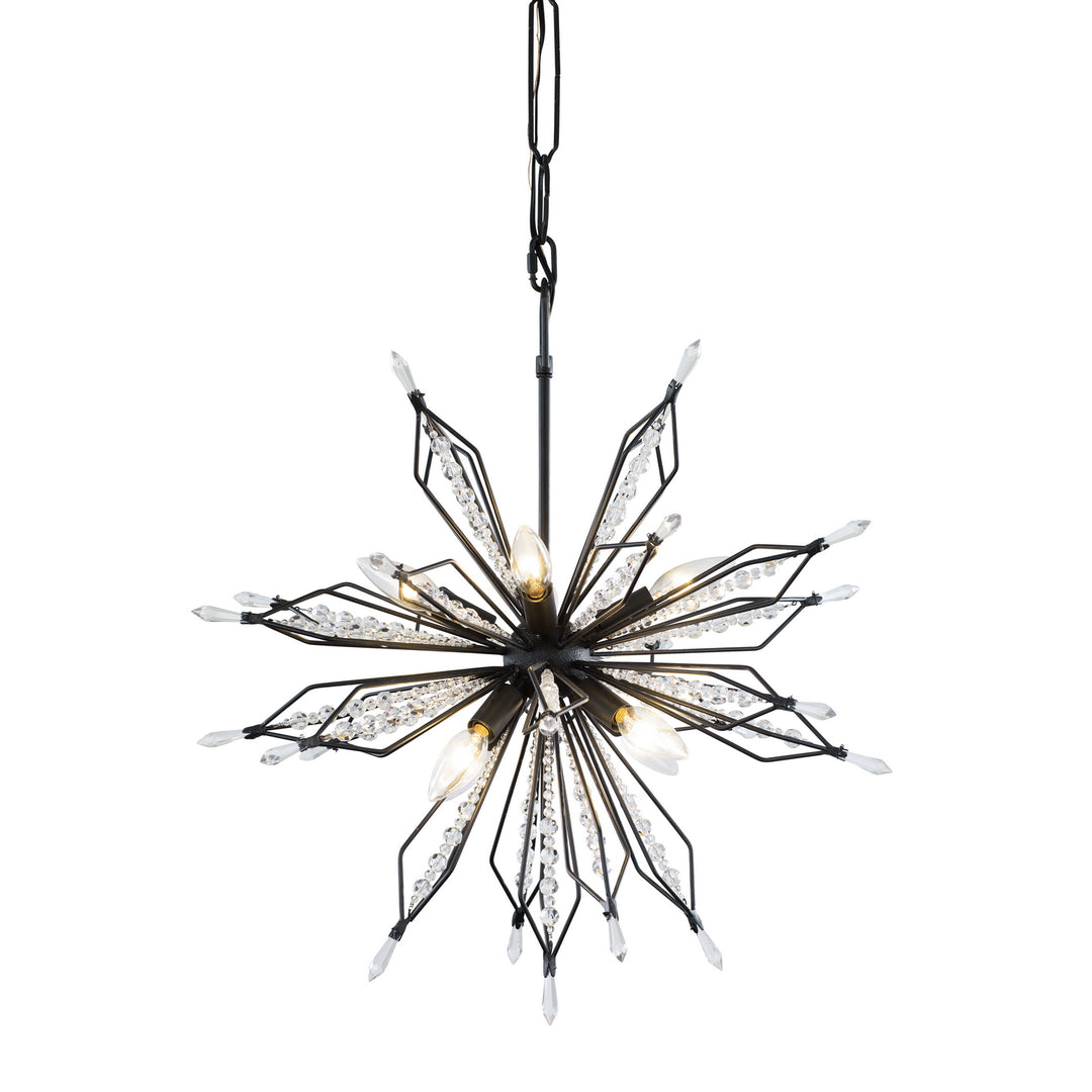 Varaluz Orbital 311P08CB Chandelier Light - Carbon