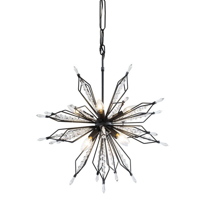 Varaluz Orbital 311P08CB Chandelier Light - Carbon
