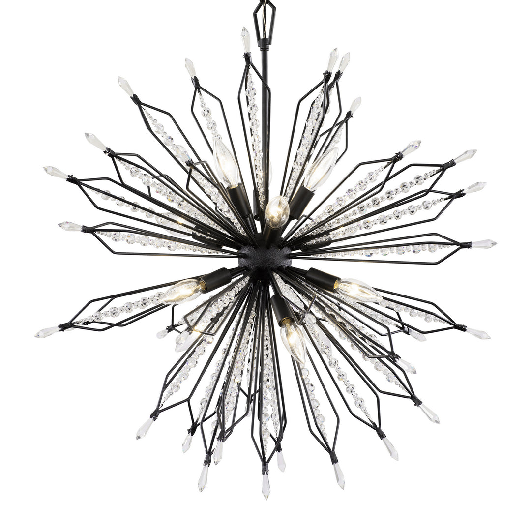 Varaluz Orbital 311P12CB Chandelier Light - Carbon