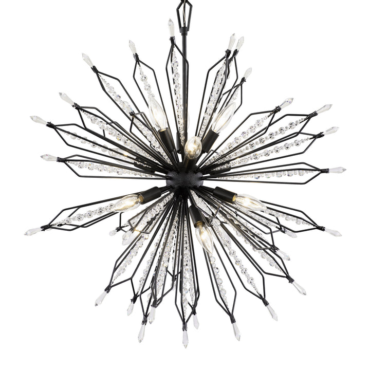 Varaluz Orbital 311P12CB Chandelier Light - Carbon