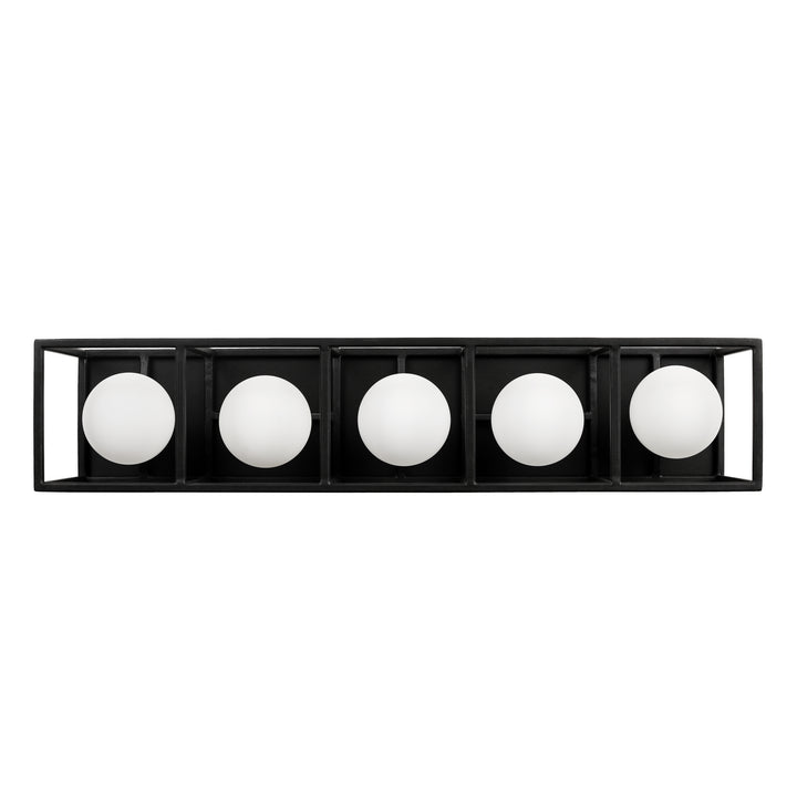 Varaluz Plaza 325B05CBHG Bath Vanity Light 24 in. wide - Carbon/Havana Gold