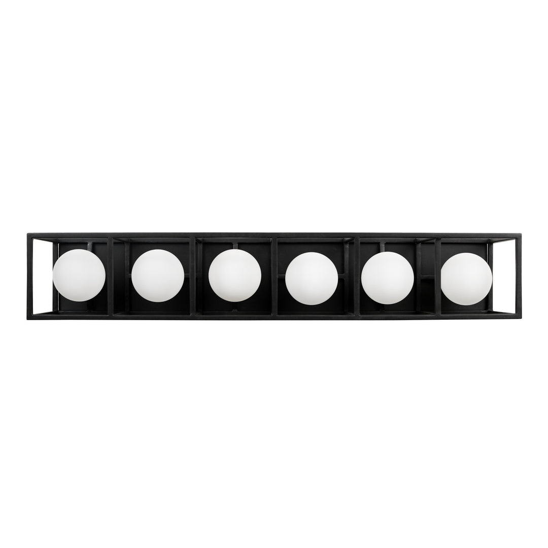 Varaluz Plaza 325B06CBHG Bath Vanity Light 29 in. wide - Carbon/Havana Gold