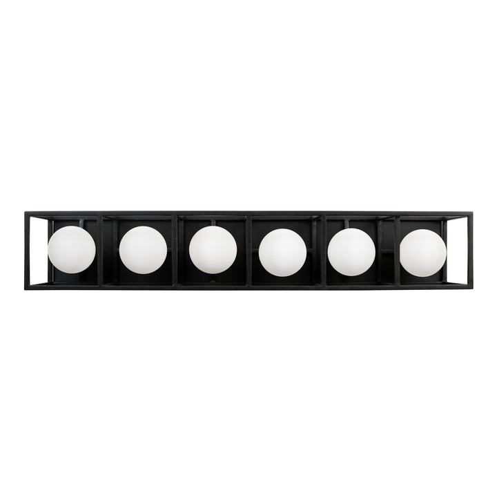 Varaluz Plaza 325B06CBHG Bath Vanity Light 29 in. wide - Carbon/Havana Gold