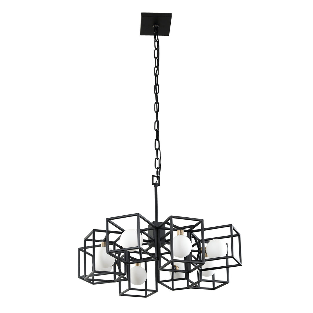 Varaluz Plaza 325C08CBHG Chandelier Light - Carbon/Havana Gold