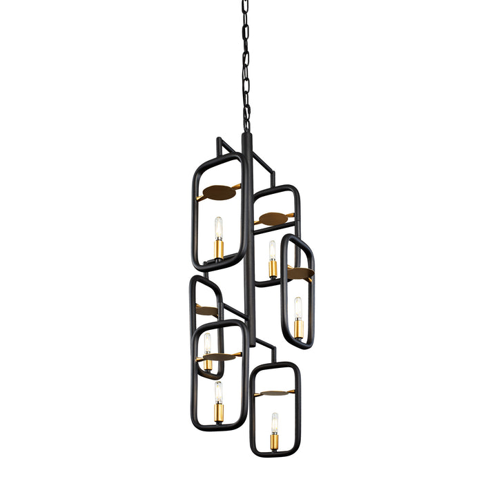 Varaluz Bar None 327F06AGRB Chandelier Light - Aged Gold/Rustic Bronze