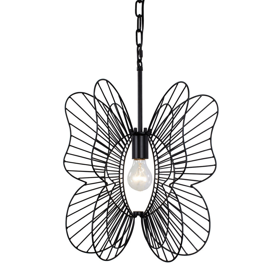 Varaluz Monarch 330P01BL Pendant Light - Black