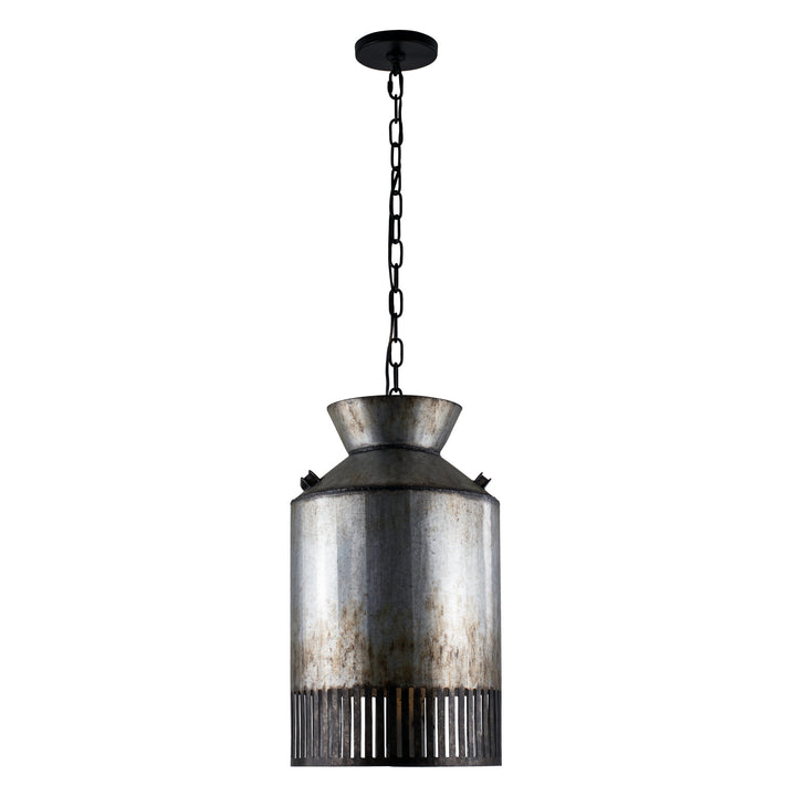 Varaluz Hickory Lane 335P01OG Pendant Light - Ombre Galvanized/Black