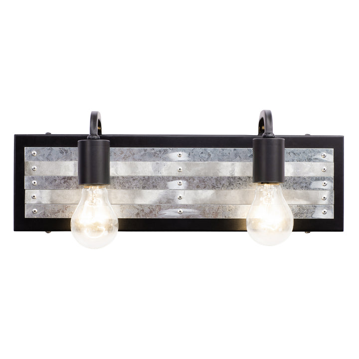 Varaluz Abbey Rose 336B02BL Bath Vanity Light 18 in. wide - Black/Galvanized