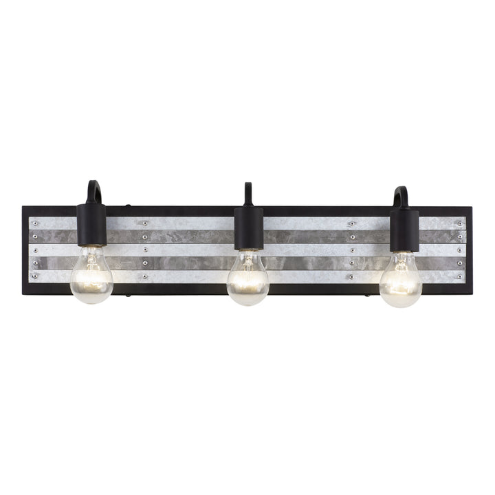 Varaluz Abbey Rose 336B03BL Bath Vanity Light 26 in. wide - Black/Galvanized