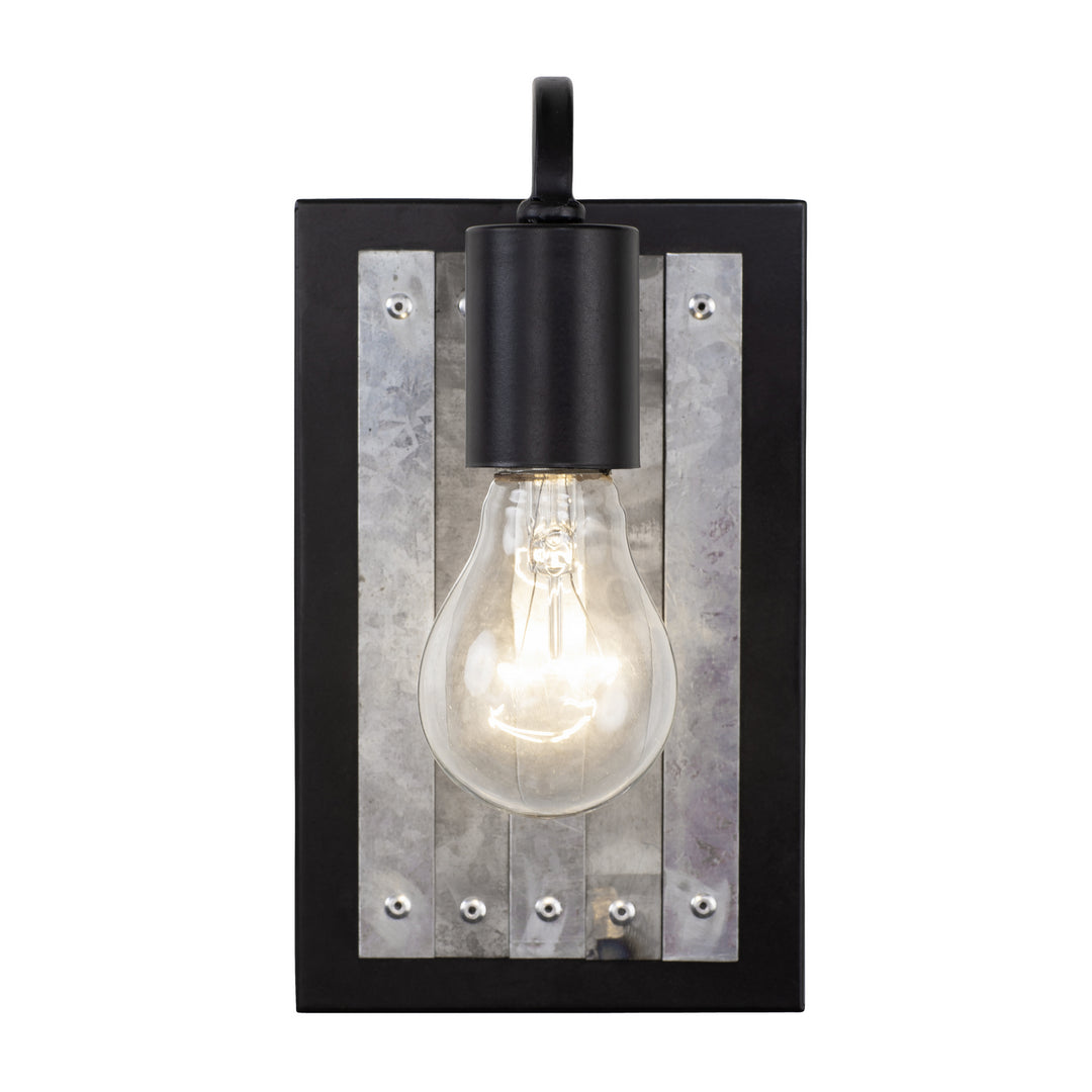 Varaluz Abbey Rose 336W01BL Wall Sconce Light - Black/Galvanized
