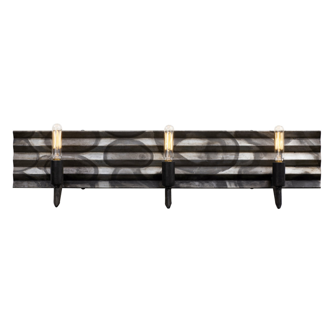 Varaluz Flynne 337B03 Bath Vanity Light 25 in. wide - Artistic Fired Steel