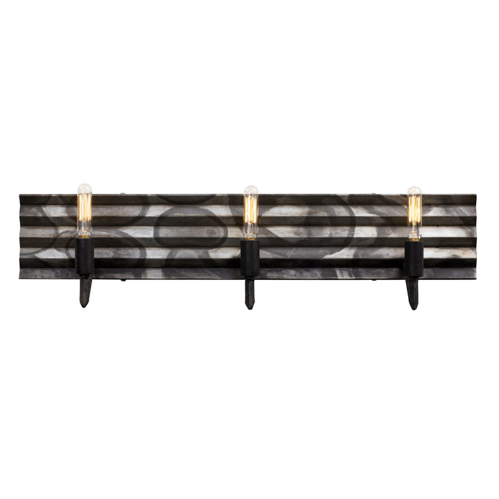 Varaluz Flynne 337B03 Bath Vanity Light 25 in. wide - Artistic Fired Steel