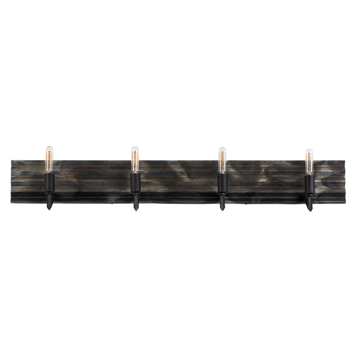 Varaluz Flynne 337B04 Bath Vanity Light 34 in. wide - Artistic Fired Steel