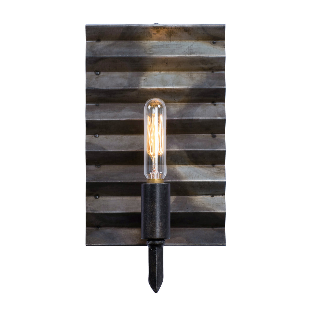 Varaluz Flynne 337W01 Wall Sconce Light - Artistic Fired Steel