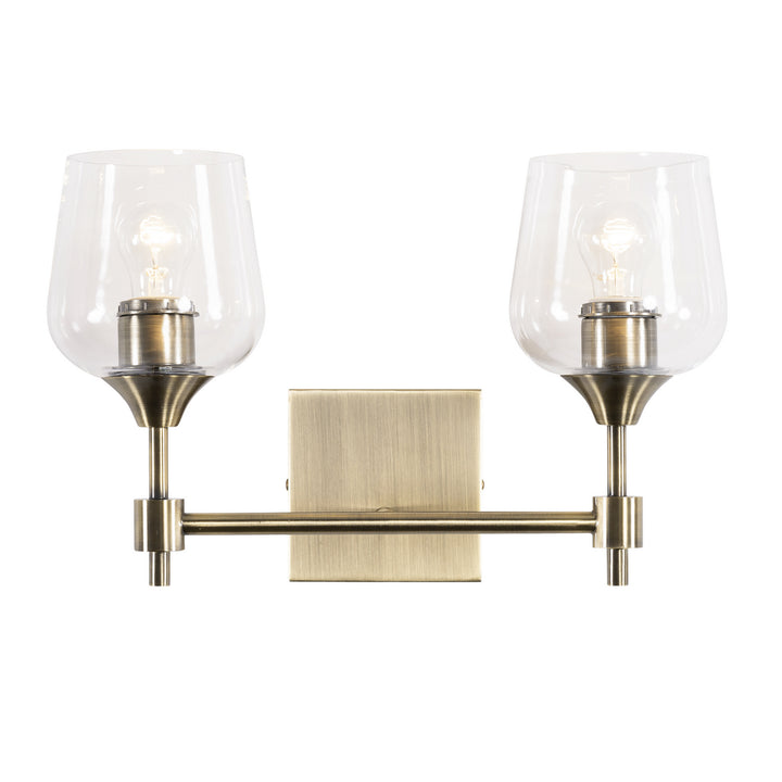 Varaluz Margaux 340B02AB Bath Vanity Light 15 in. wide - Antique Brass