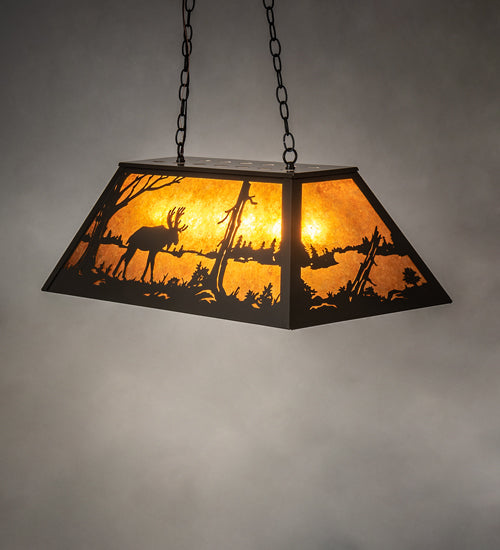 Meyda Tiffany Moose At Lake 98242 Pendant Light - Timeless Bronze