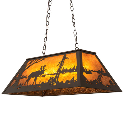 Meyda Tiffany Moose At Lake 98242 Pendant Light - Timeless Bronze