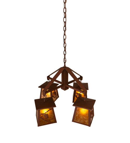 Meyda Tiffany Whispering Pines 98359 Chandelier Light - Rust