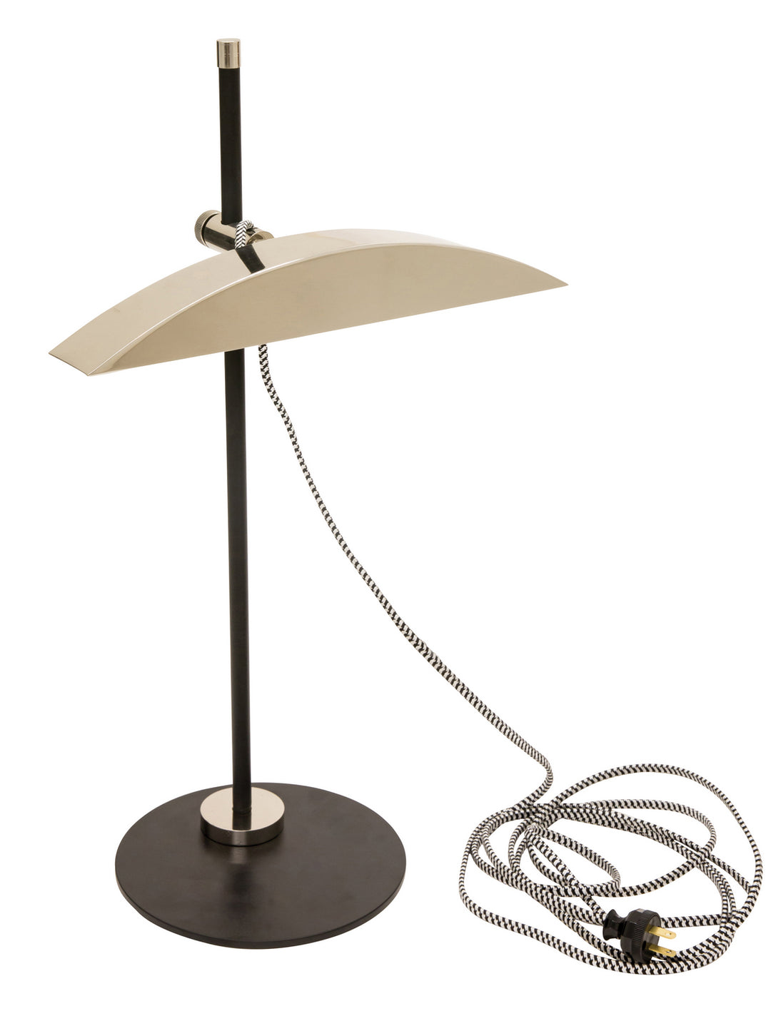 House Of Troy Lighting DSK500-BLKPN  Piano/Desk Lamp Matte Black With Polished Nickel Accents