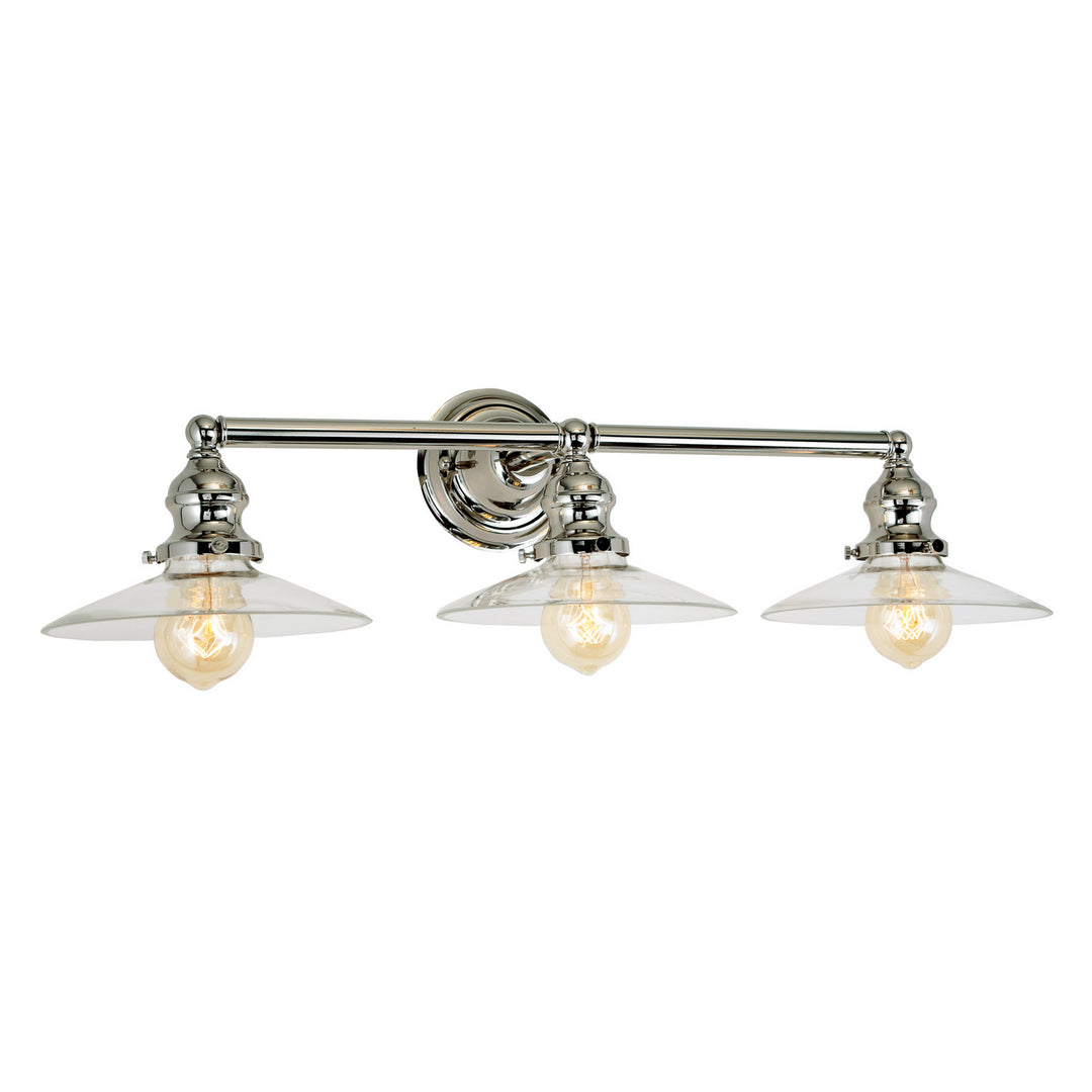 JVI Designs Union Square 1212-15 S1 Bath Vanity Light 28 in. wide - Polished Nickel