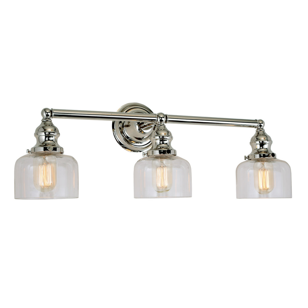 JVI Designs Union Square 1212-15 S4 Bath Vanity Light 25 in. wide - Polished Nickel
