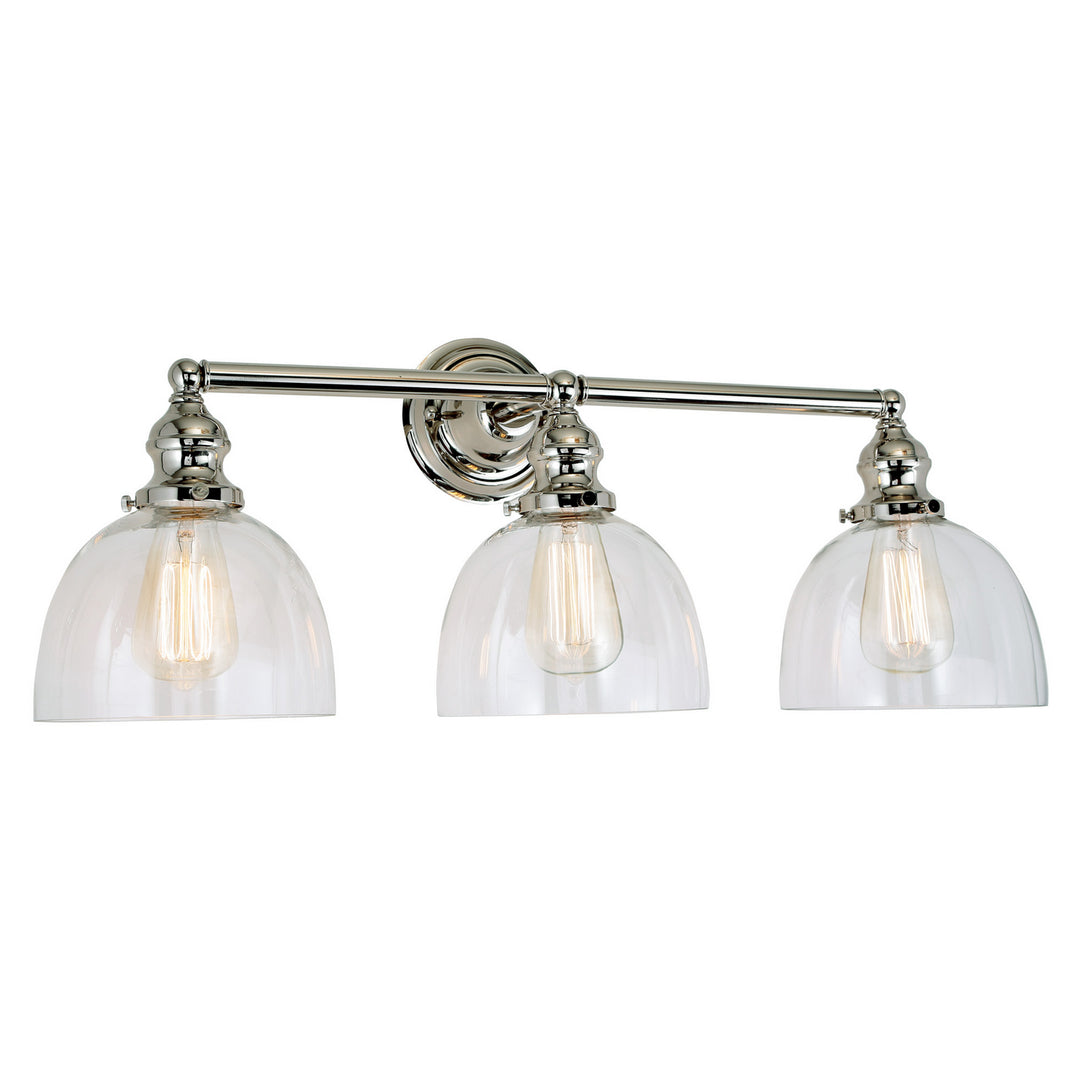 JVI Designs Union Square 1212-15 S5 Bath Vanity Light 27 in. wide - Polished Nickel