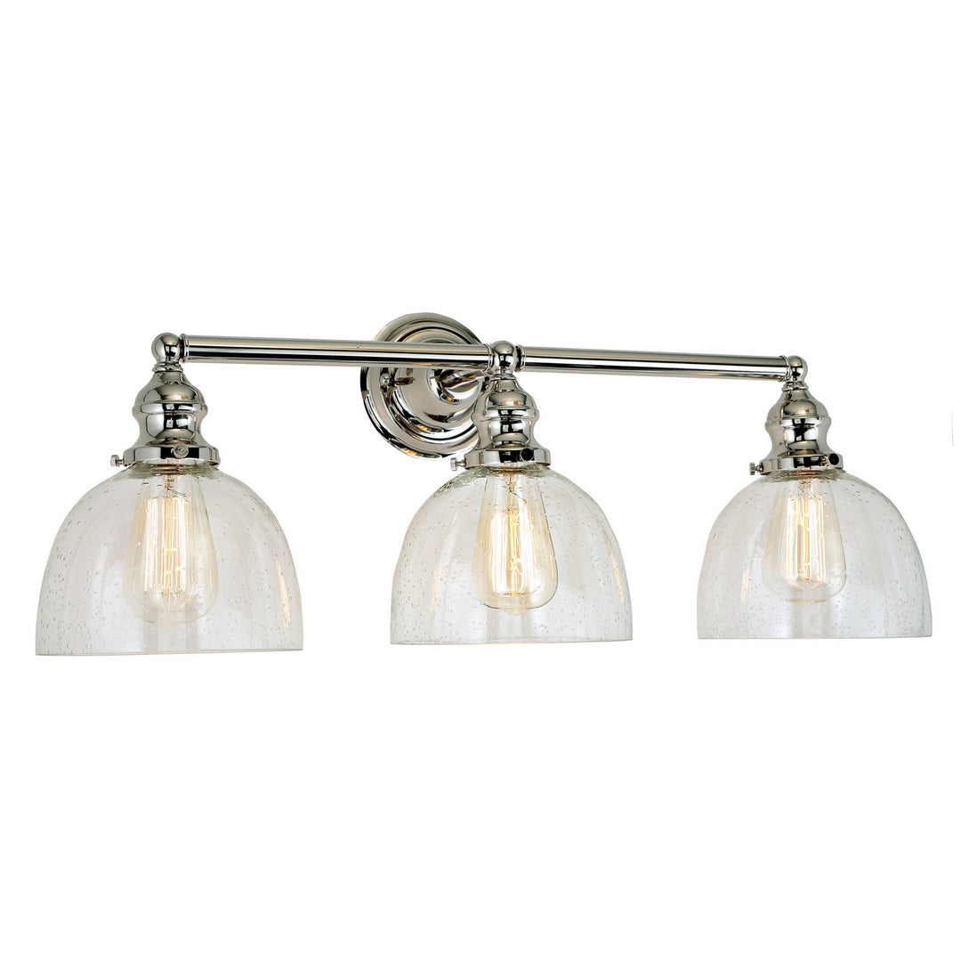 JVI Designs Union Square 1212-15 S5-CB Bath Vanity Light 27 in. wide - Polished Nickel