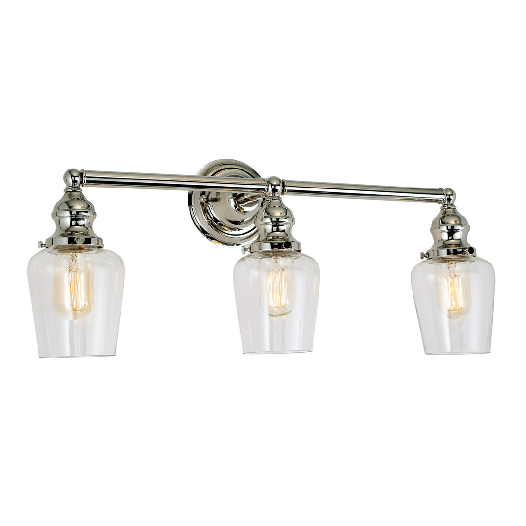 JVI Designs Union Square 1212-15 S9 Bath Vanity Light 24 in. wide - Polished Nickel