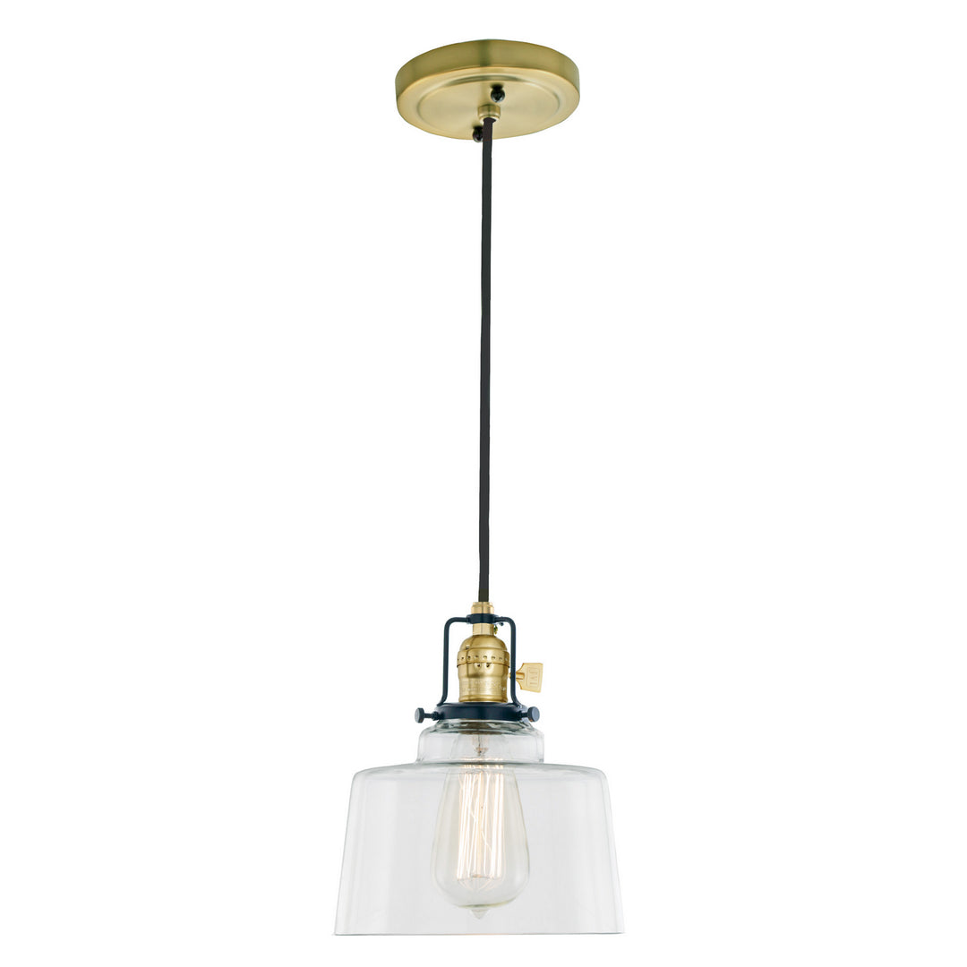 JVI Designs Nob Hill 1221-10 S14 Pendant Light - Satin Brass and Black