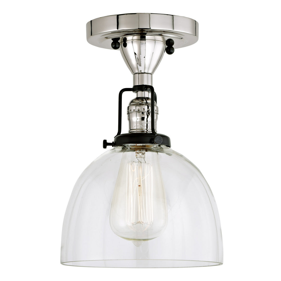 JVI Designs Nob Hill 1222-15 S5 Ceiling Light - Polished Nickel and Black