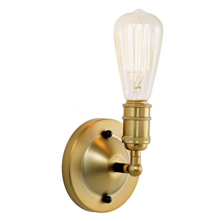 JVI Designs Bedford 1245-10 Wall Light - Satin Brass and Black